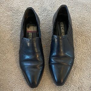 Elegant Black Leather Women's Loafers